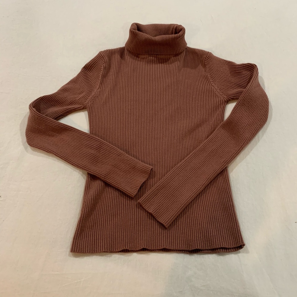 Ribbed Turtleneck Sweater